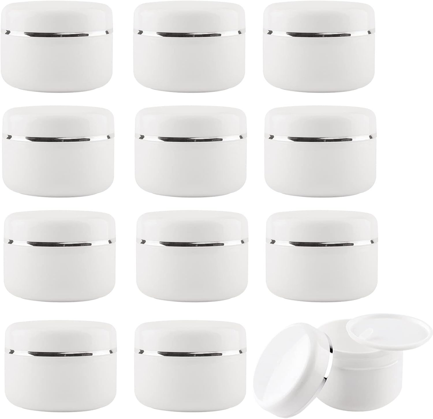 Detalle de Alledomain 50ml Cosmetic Sample Jars with Mini Spatulas
