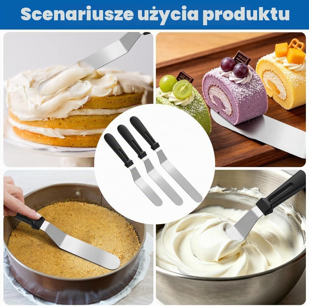 Thumbnail 6 de AUAUY 5717061 – szpatułka kątowa do kremu, stal nierdzewna, ostrze 15 cm