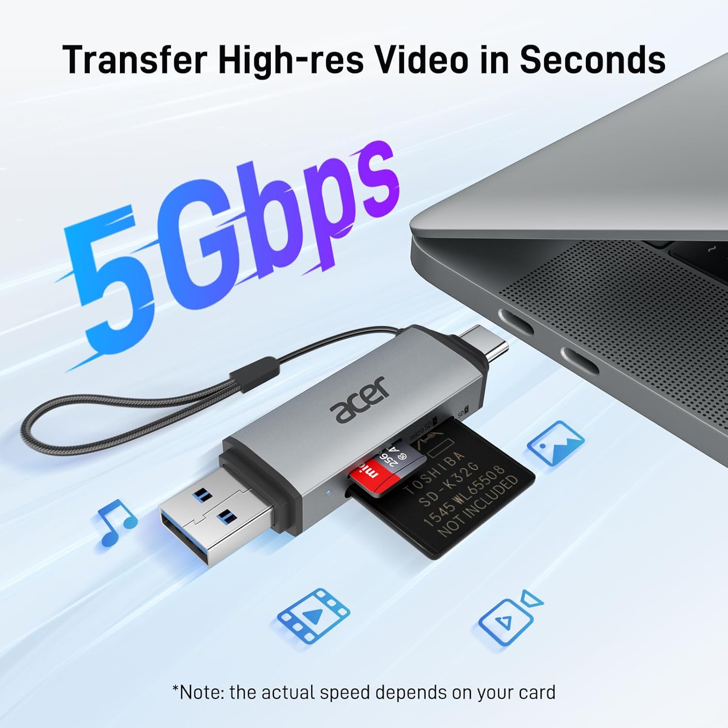 Thumbnail 1 de acer SD Card Reader USB C 5 Gbps
