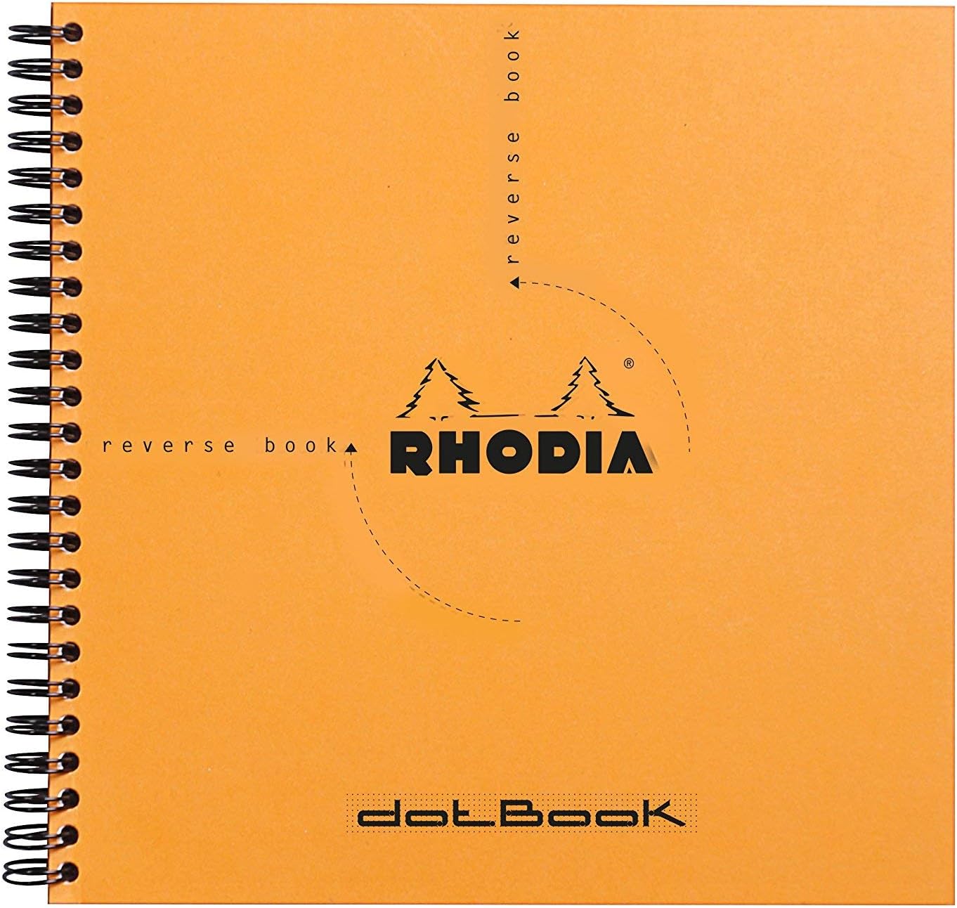 Detalle de RHODIA 193639C Spiral Notebook (Full Binding) - Black, 21x21 cm, Dotted - 160 Pages