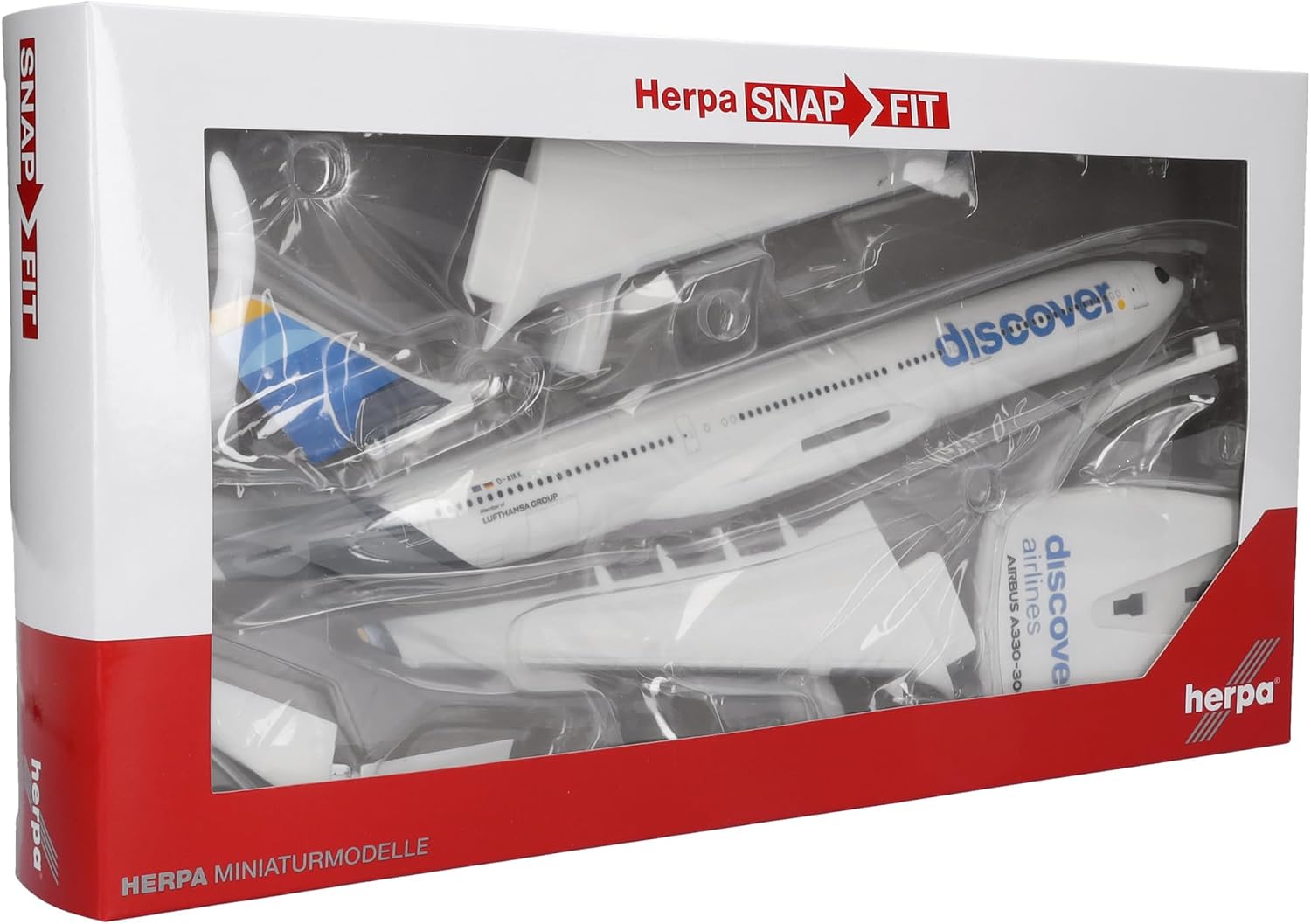 Thumbnail 4 de Herpa 614757 SnapFit Airbus A330-300 Discover Airlines 1:200