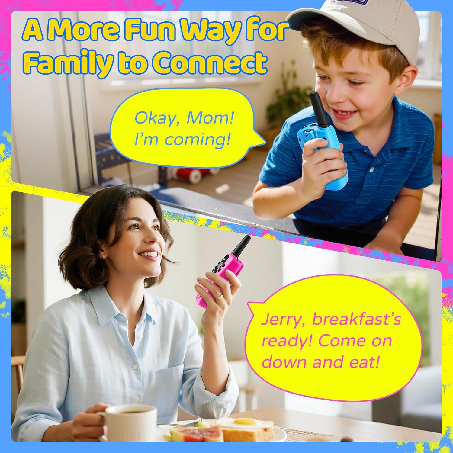 Thumbnail 3 de Rechargeable Kids Walkie Talkies (2000mAh) for Ages 3–12 — 2-Way Radios with Long-Lasting Battery