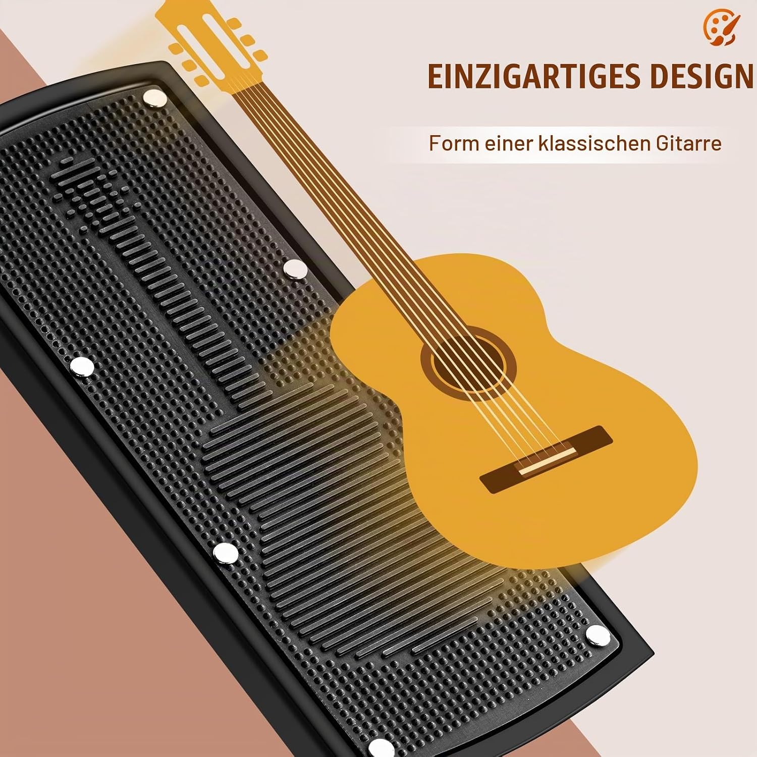 Detalle de CAHAYA Gitarren-Fußbank 6-Stufen Verstellbare Faltbar mit Gummiauflage