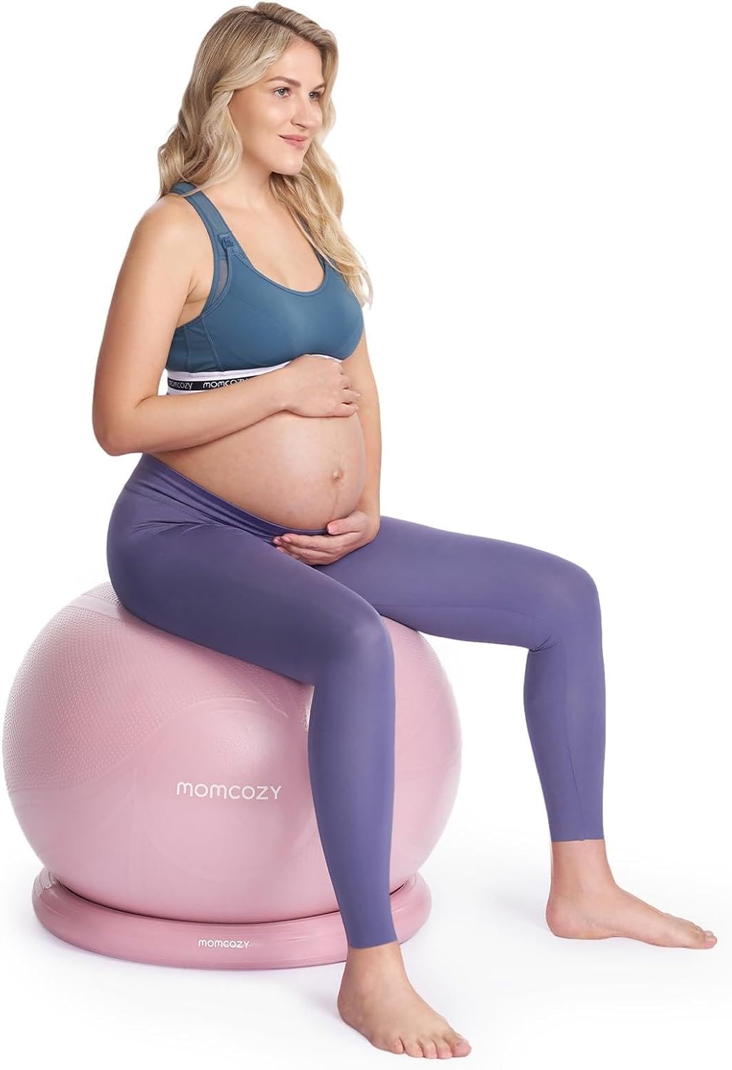 Detalle de Momcozy BirthEase Pregnancy Ball Set: Full-Journey App-Based Courses & Safe Maternity Exercise Ball