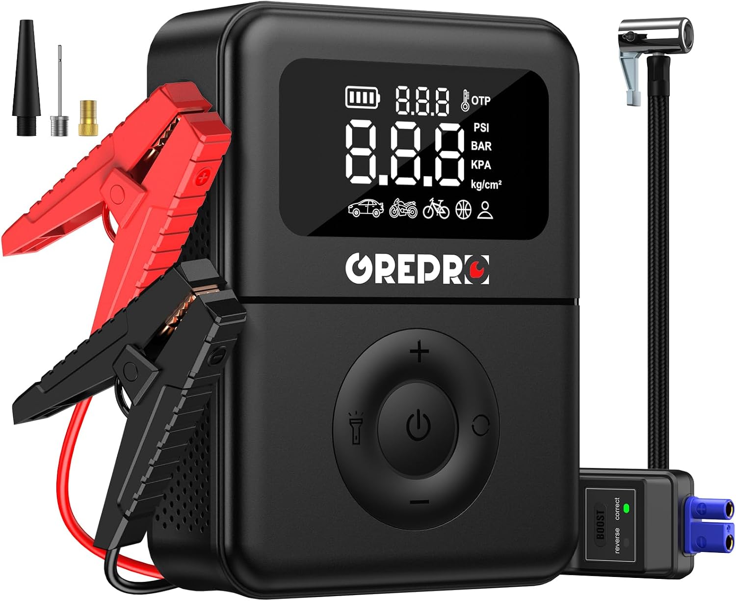 Detalle de GREPRO Jump Starter with Air Compressor 5000A