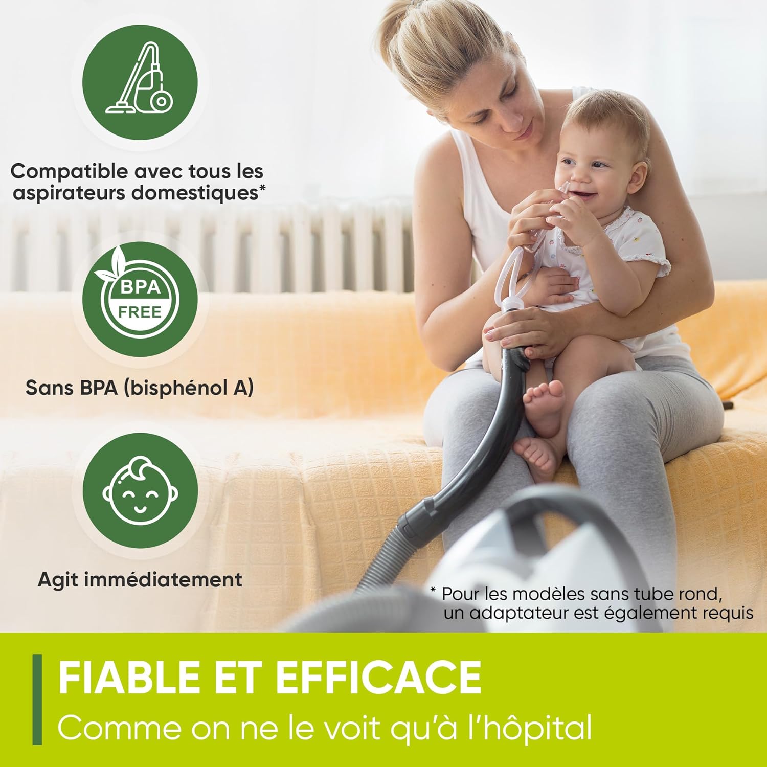 Thumbnail 5 de Airmed’s Vac Mouche Bébé Airmed’s Vac : aspiration nasale pour bébé, sûr et doux (testé en clinique) avec 2 embouts
