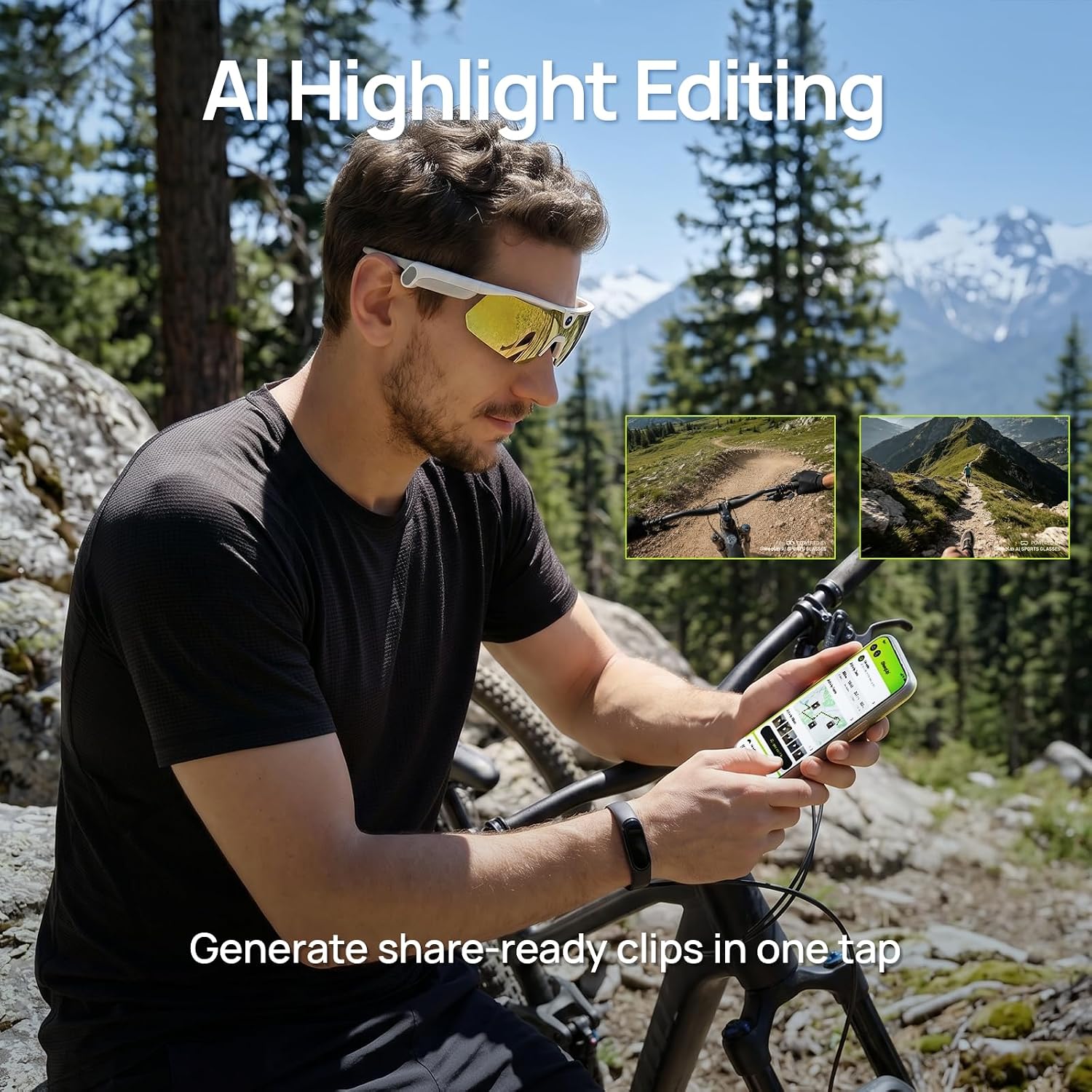 Thumbnail 6 de BleeqUp Ranger 5-in-1 Smart Glasses with 16MP Camera — Open-Ear Audio and AI Editing, White