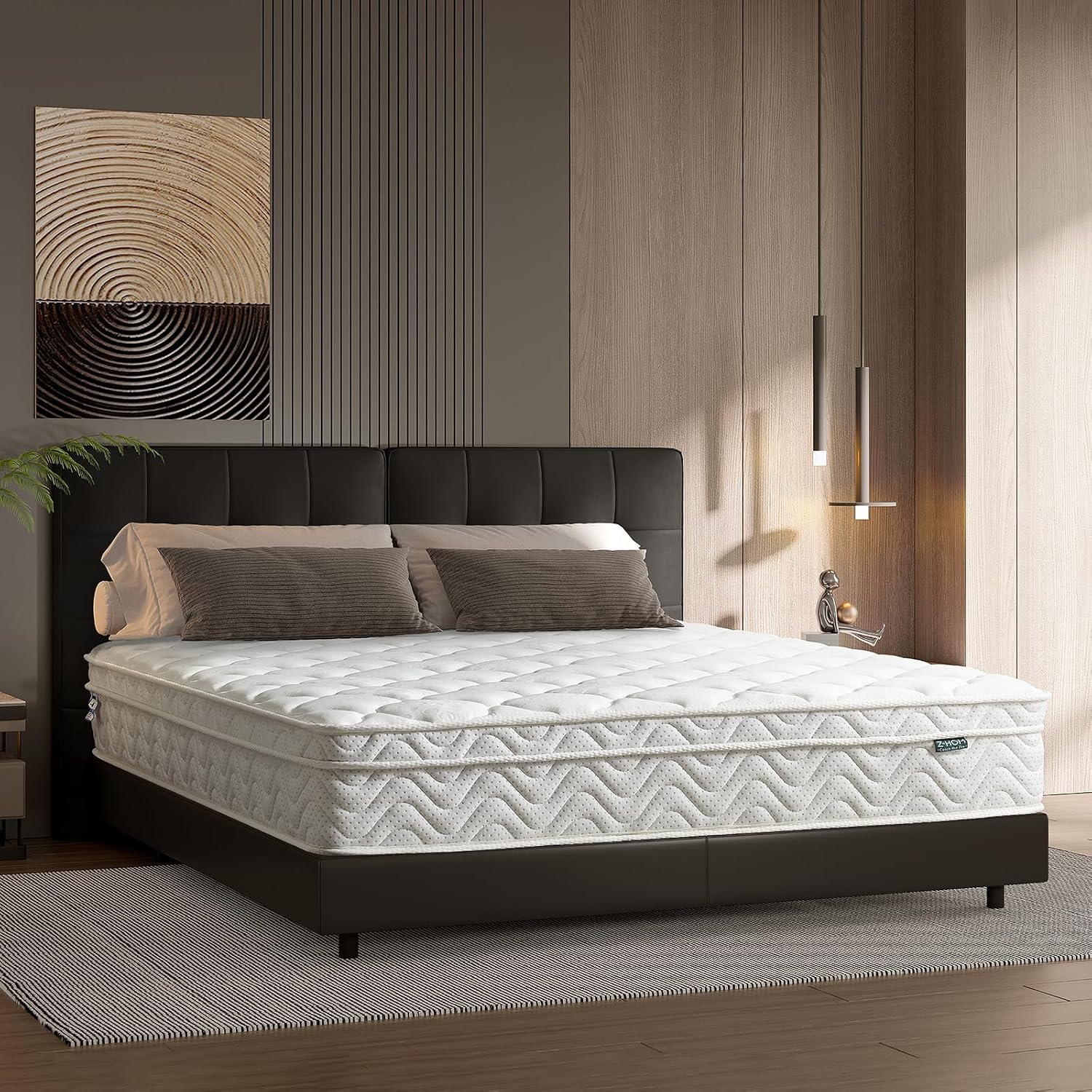 Z-hom Matratze 90x200 cm, 26 cm Höhe – 7-Zonen Taschenfederkern (H2/H3) mit Komfortschaum