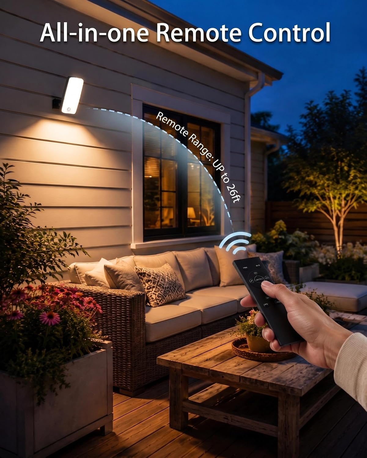 Thumbnail 4 de Vighep Rechargeable Outdoor Wall Light with Remote – 10000mAh, 600 Lumen, IP65