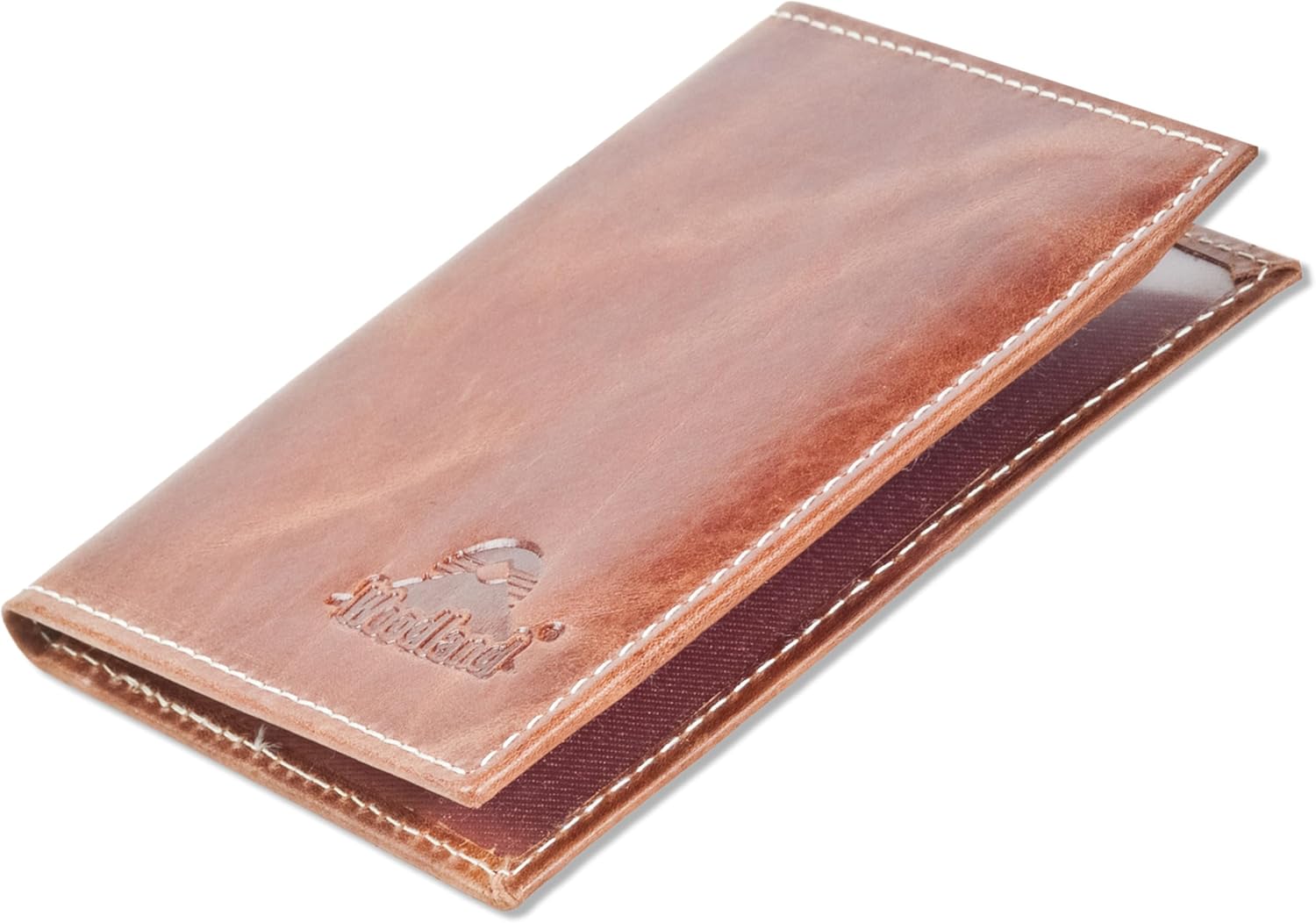 Detalle 2 de Woodland Lederetui für den KFZ-Schein, Kreditkarten und Dokumente mit RFID-Blocker – Cognac/Vintage