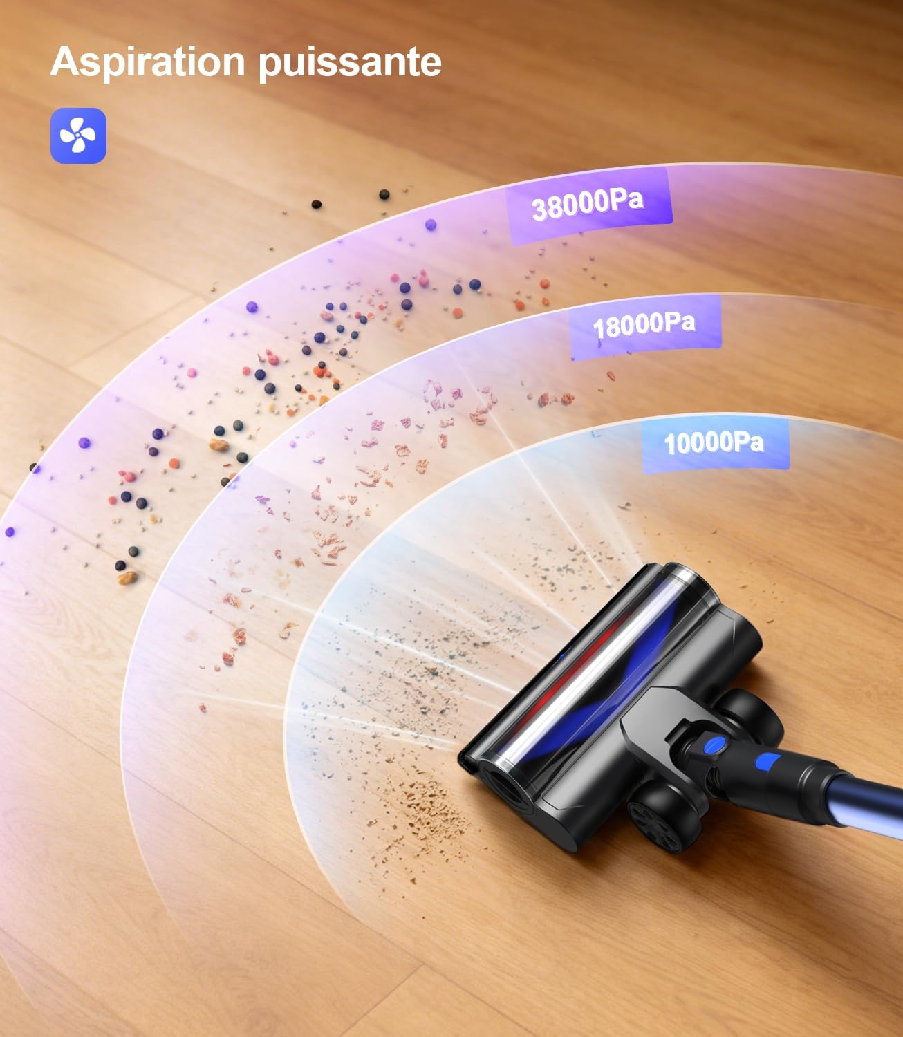 Thumbnail 6 de Ginaray Aspirateur Balai sans Fil – Puissant, silencieux et polyvalent pour les poils d’animaux
