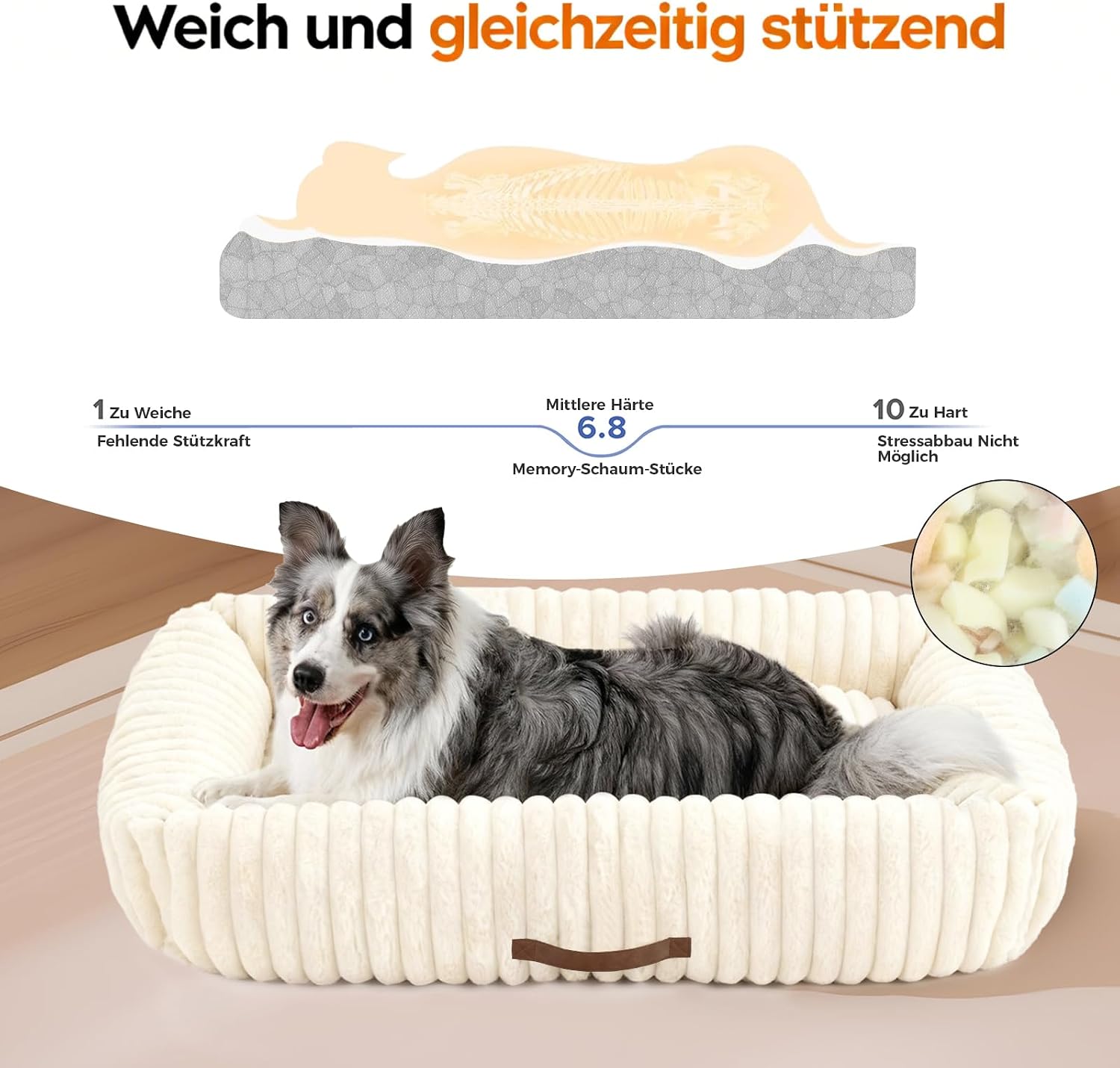 Thumbnail 2 de Upvilla Luxusweicher Hundekorb 92×69×20 cm