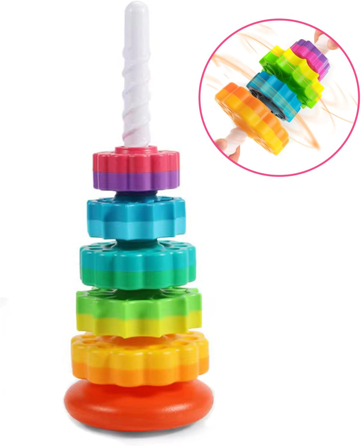 Detalle de LUCKFUTURE Spinning Stacking Toy for Toddlers ๐ฒ