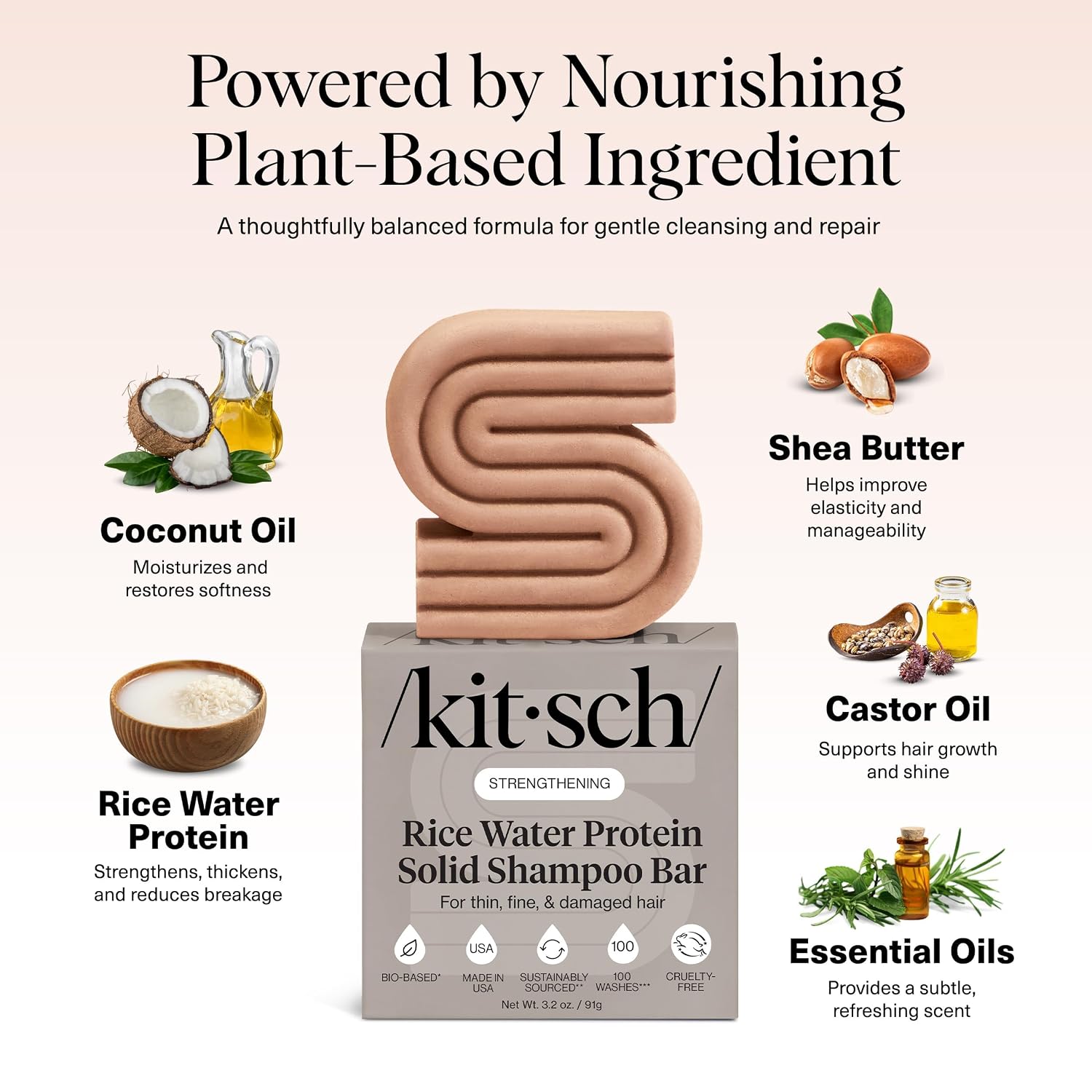 Thumbnail 4 de Kitsch Rice Water Shampoo Bar 3.2 oz