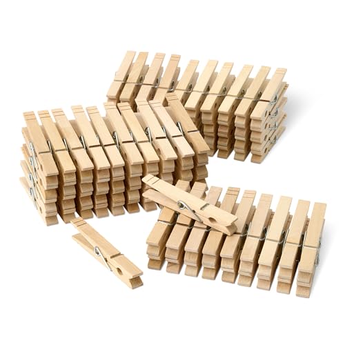 Imagen de Amazon Basics Wäscheklammern aus Holz mit Feder – 100 Stück en OfertitasTOP