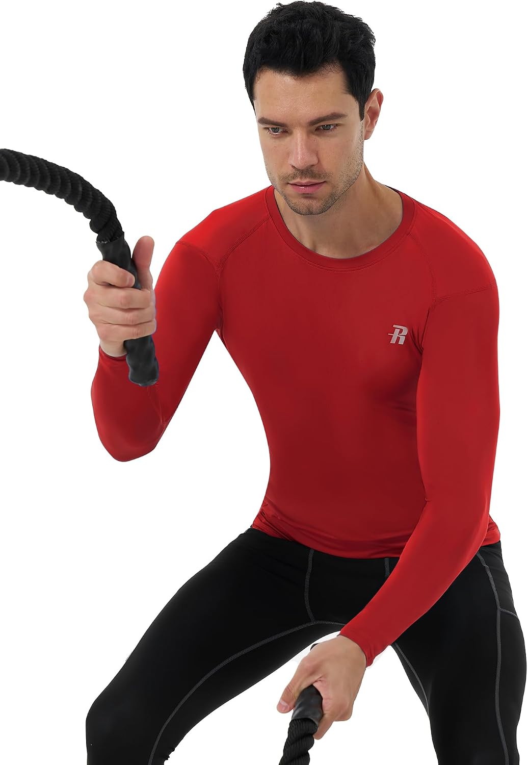 Detalle 1 de Runhit Men's Compression Shirt Polyester-Spandex Blend