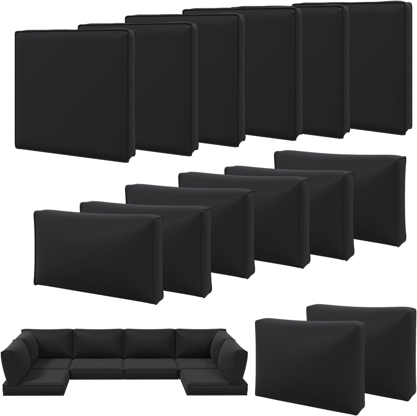 Detalle de Aoxun Outdoor Cushion Covers 14-Piece Set