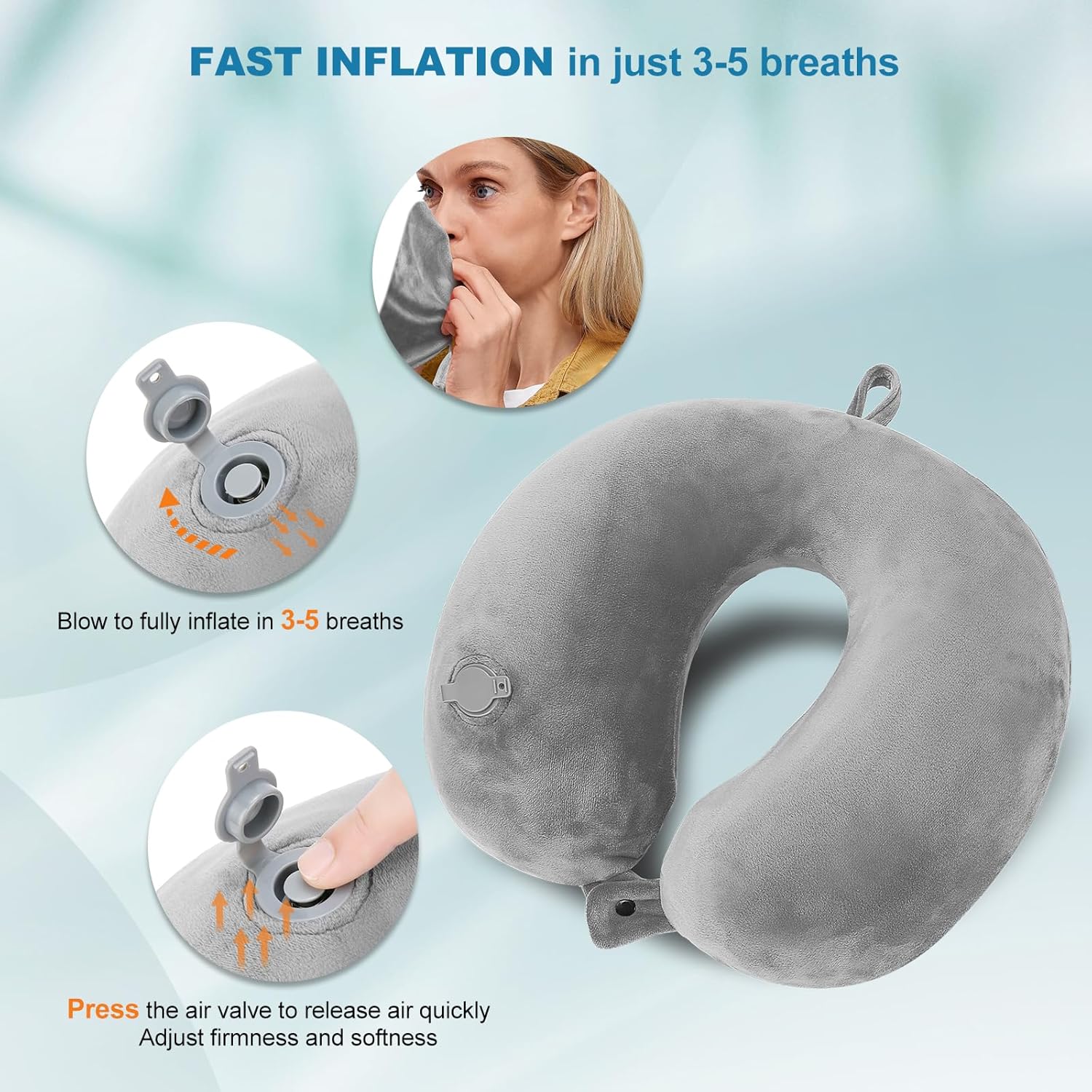 Detalle 2 de Cirorld Inflatable Travel Pillow 1-piece
