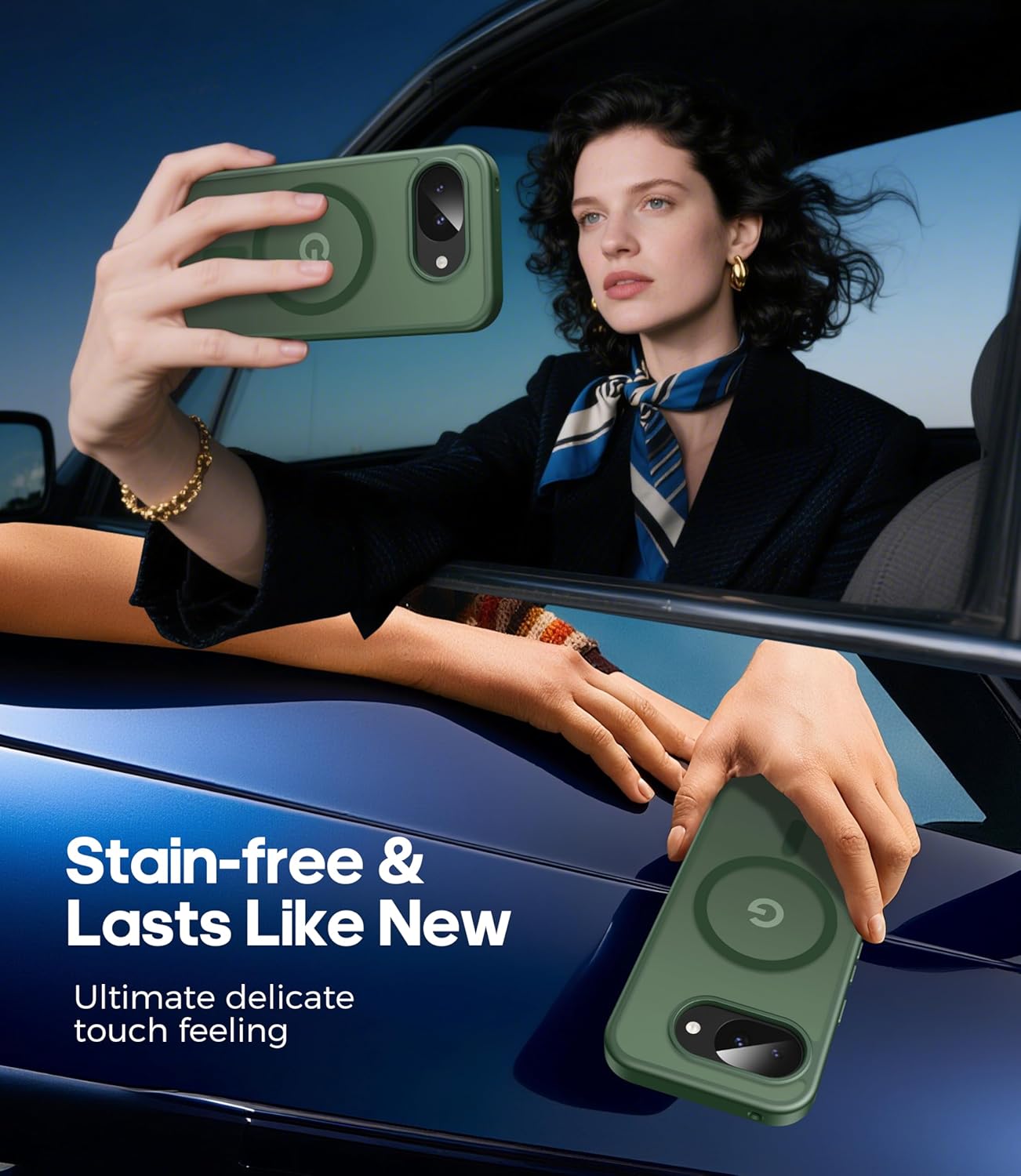 Thumbnail 5 de Opkiegrn Compatible Case for Google Pixel 10a 5G with MagSafe + 2 HD Screen Protectors (Dark Green, Military-Grade Shockproof)