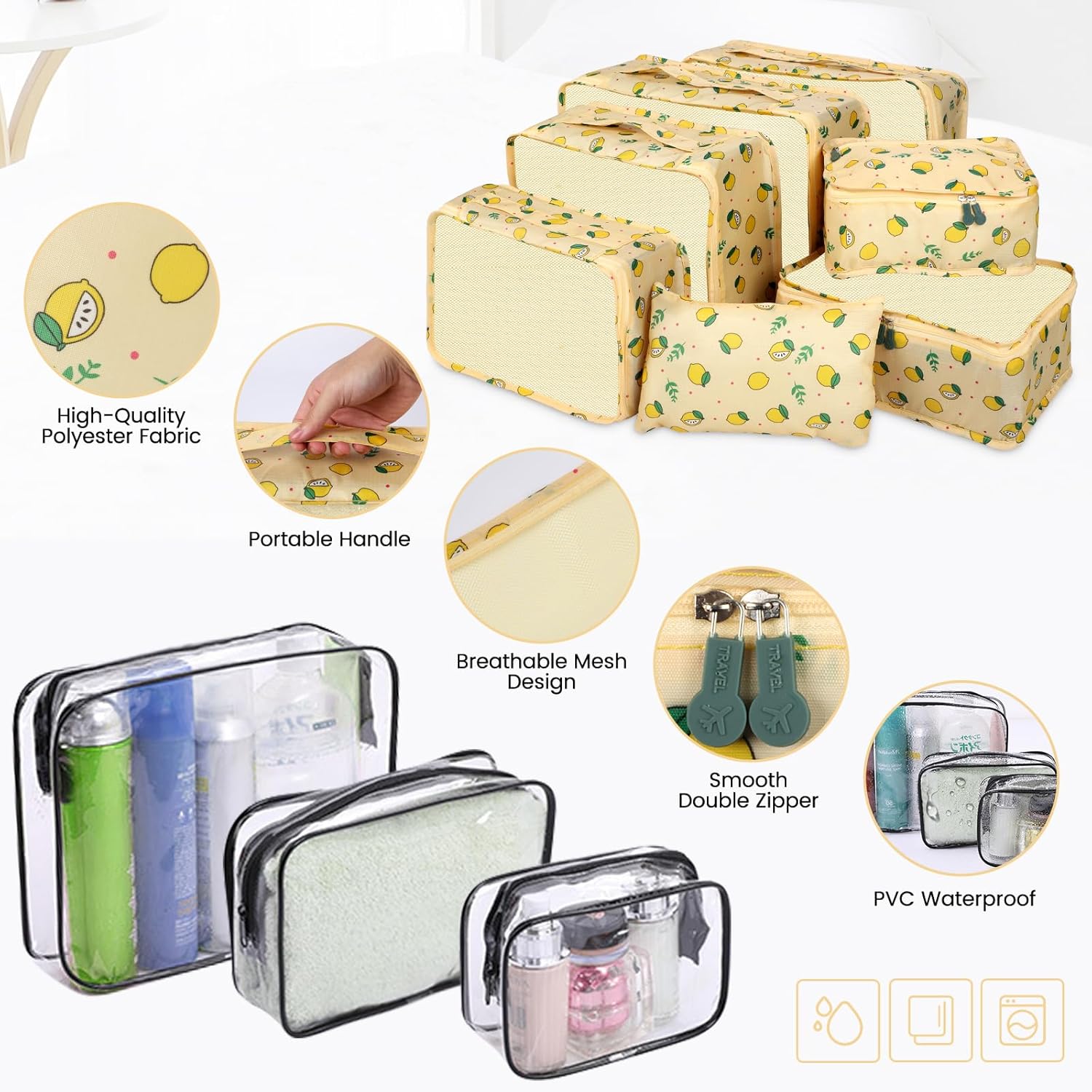 Thumbnail 2 de CORYIN Packing Cubes 10 PCS travel storage