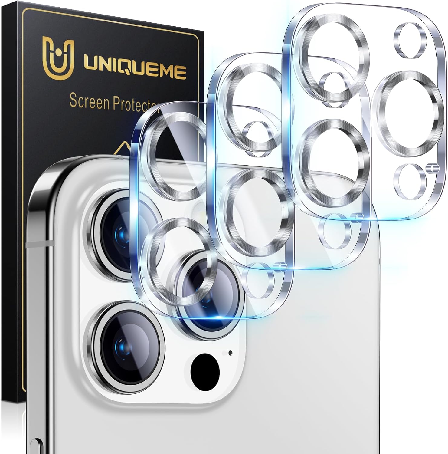 Thumbnail 6 de UniqueMe iPhone 15 Pro Camera Lens Protector 3-Pack