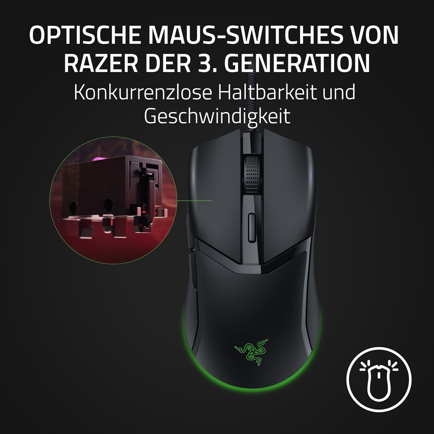 Thumbnail 4 de Razer Cobra – leichte kabelgebundene Gaming-Maus mit Chroma RGB (ca. 57–58 g, optische Switches Gen-3)