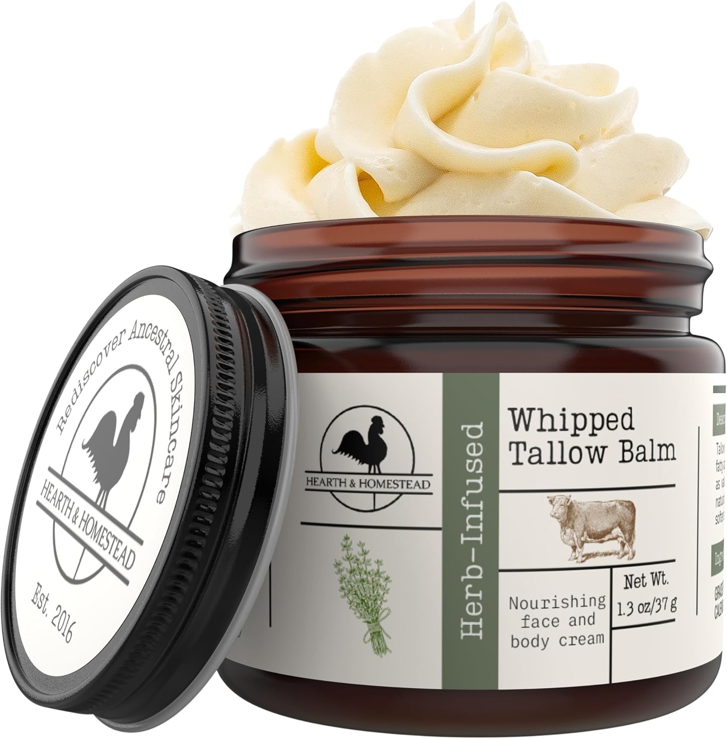 Detalle de Hearth & Homestead Beef Tallow Balm, 37 g
