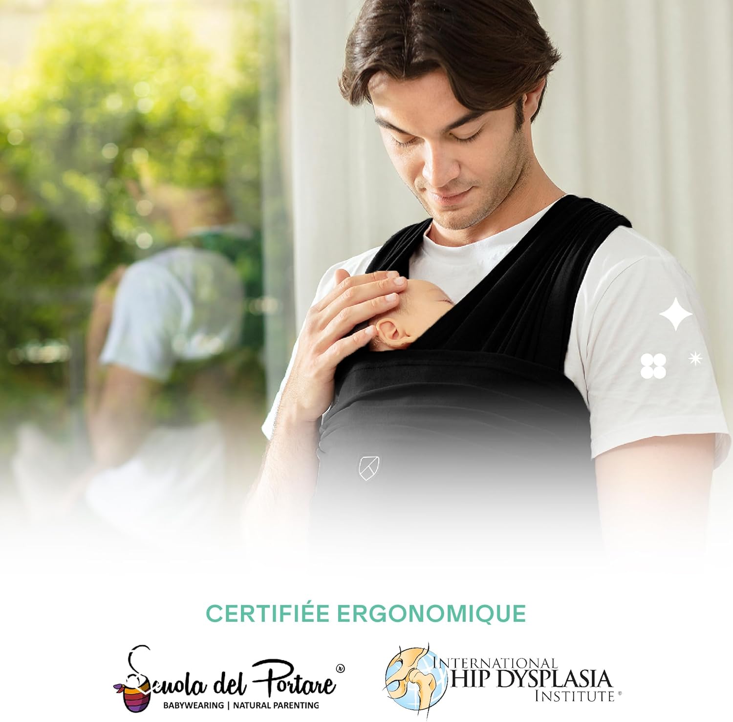 Thumbnail 2 de Koala Babycare Cuddle Band 2.0 : écharpe de portage bébé élastique ajustable, unisexe (jusqu’à 15 kg)