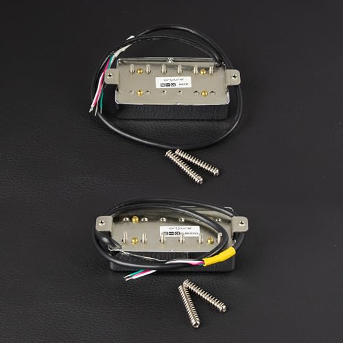 Detalle 2 de OriPure Alnico - 5 pickup humbucker sigillati per chitarra LP (manico 7–8K, ponte 15–16.6K) cromati