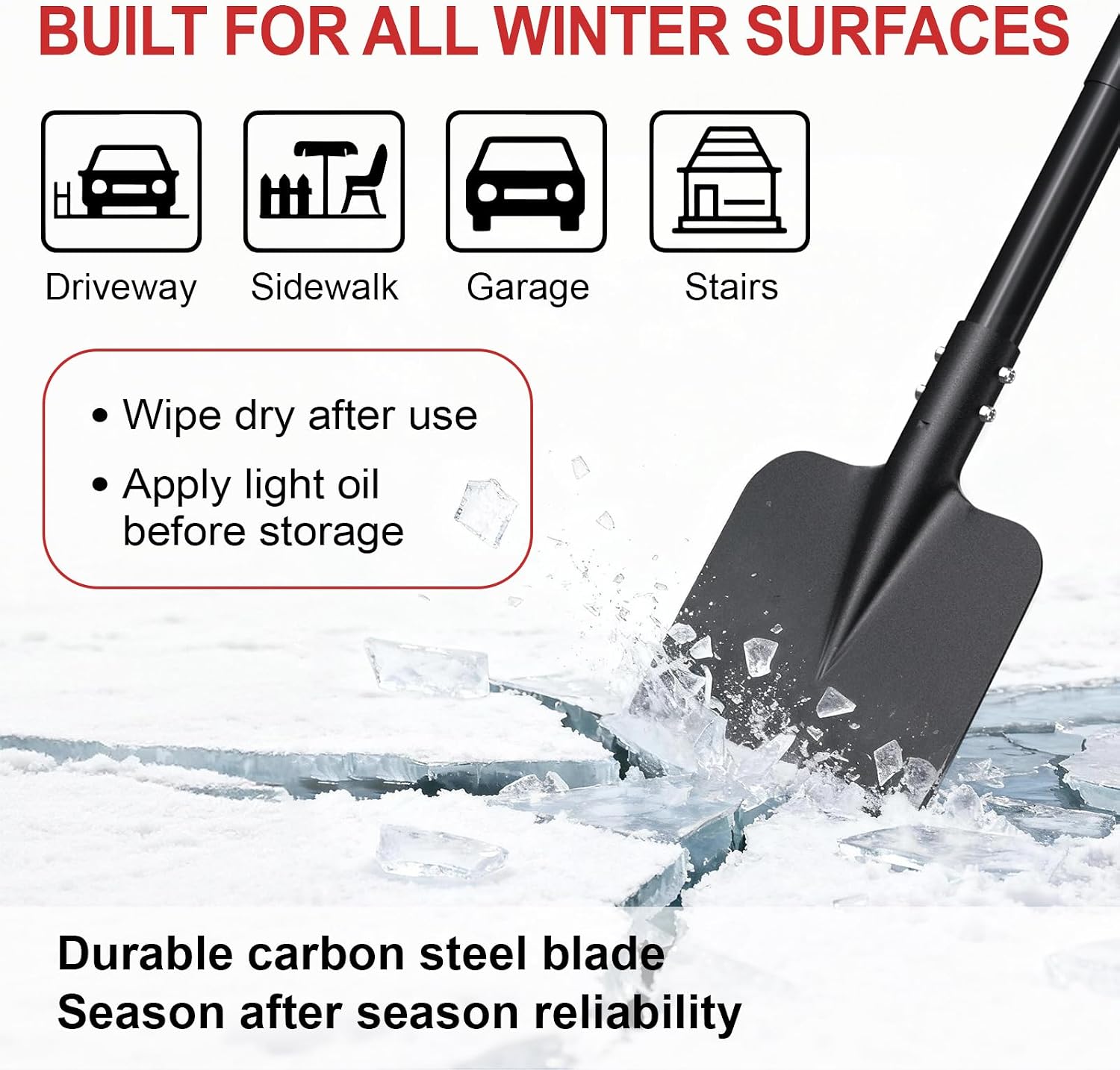 Thumbnail 5 de Adjustable 30–60" Heavy-Duty Ice Scraper