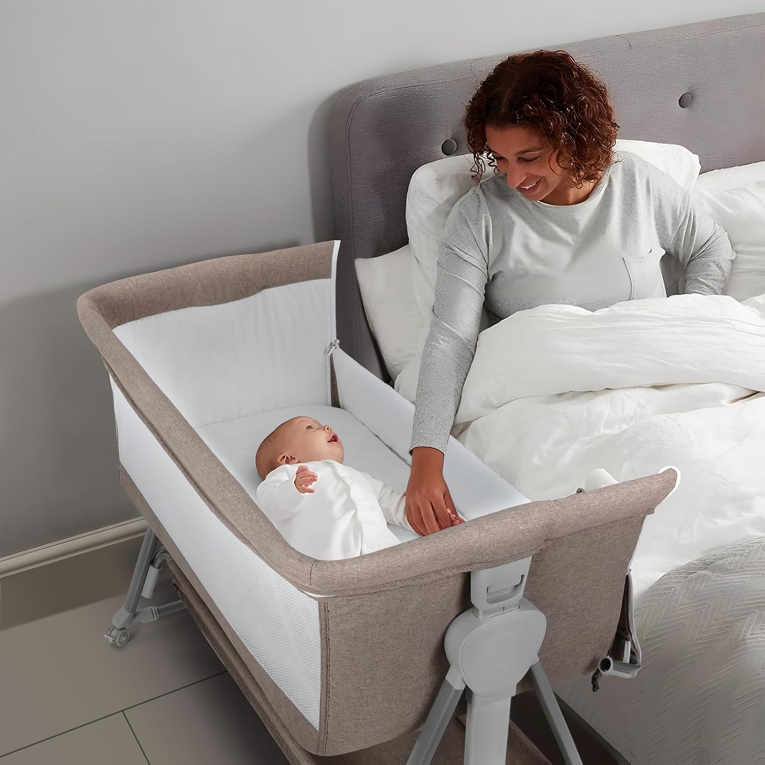 Thumbnail 5 de Cowiewie P-800L 3-in-1 Bedside Bassinet with 7 Height Settings