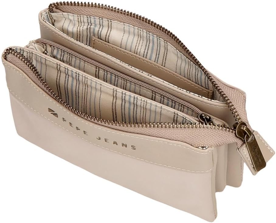 Thumbnail 3 de Pepe Jeans Morgan portamonete e portacarte con protezione RFID, similpelle beige, nera e verde
