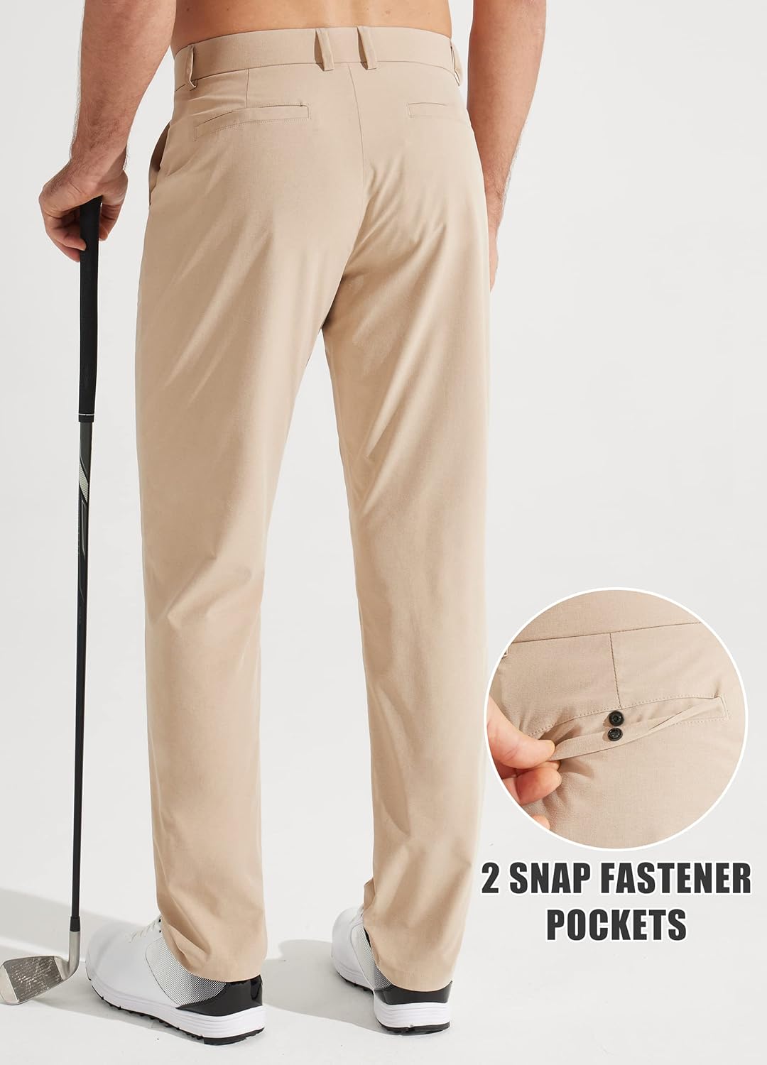 Detalle de Libin Men's Golf Pants Stretch Work Dress Pants