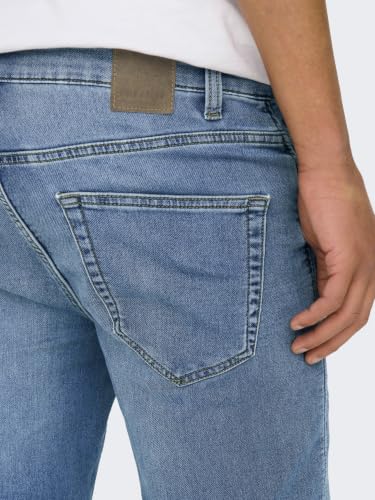 Thumbnail 5 de Only & Sons Pantalones Cortos para Hombre ONSPLY Vaquero Bermuda Blue Denim – XS