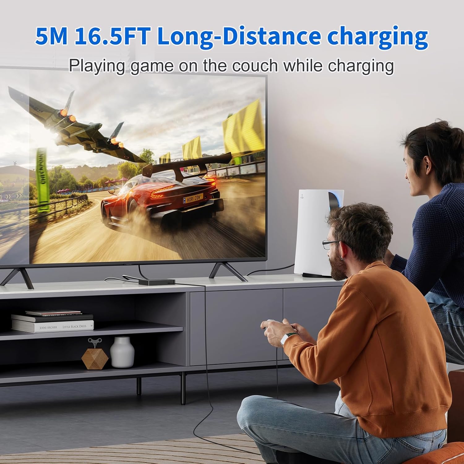 Thumbnail 6 de Extra Long USB C Cable 5M 3.1A Fast Charging – USB-C to USB-C/USB-A for PS5/Xbox/Phone and More