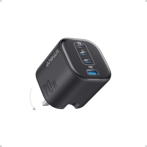 Detalle de Anker Zolo 70W Fast USB-C Charger, 4-Port Foldable Laptop Adapter