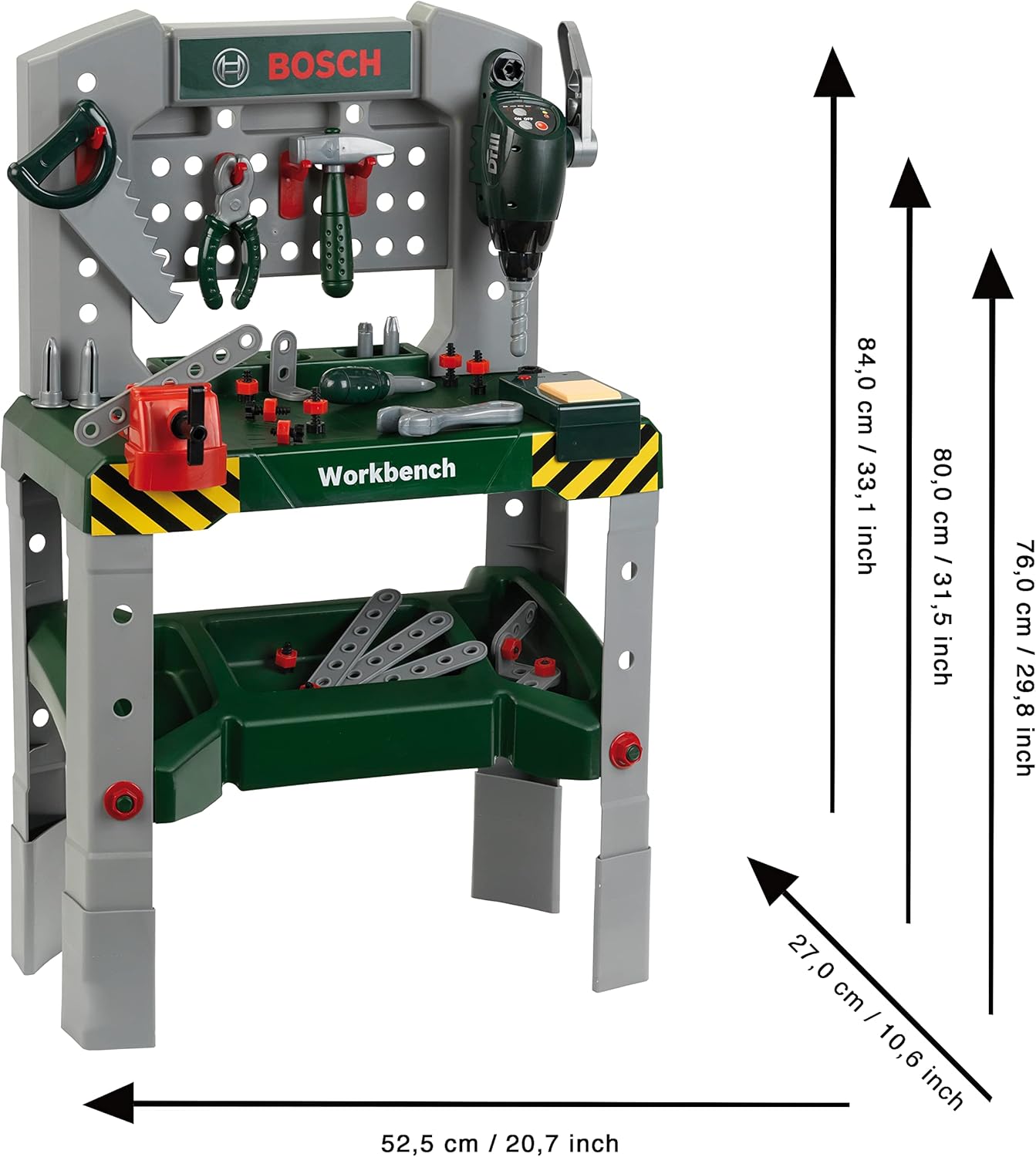 Thumbnail 4 de Theo Klein 8637 établi Bosch 48 pièces – réglable en hauteur, avec outils à piles