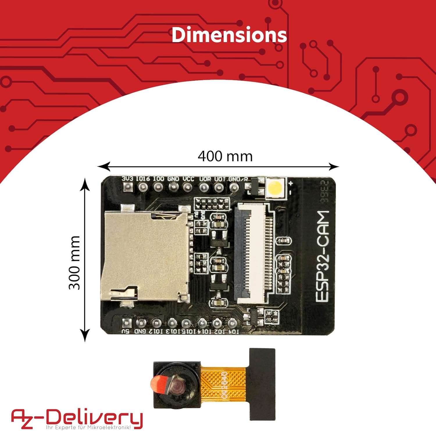 Thumbnail 3 de AZ-Delivery Module ESP32-CAM avec WiFi/Bluetooth et caméra, compatible Arduino