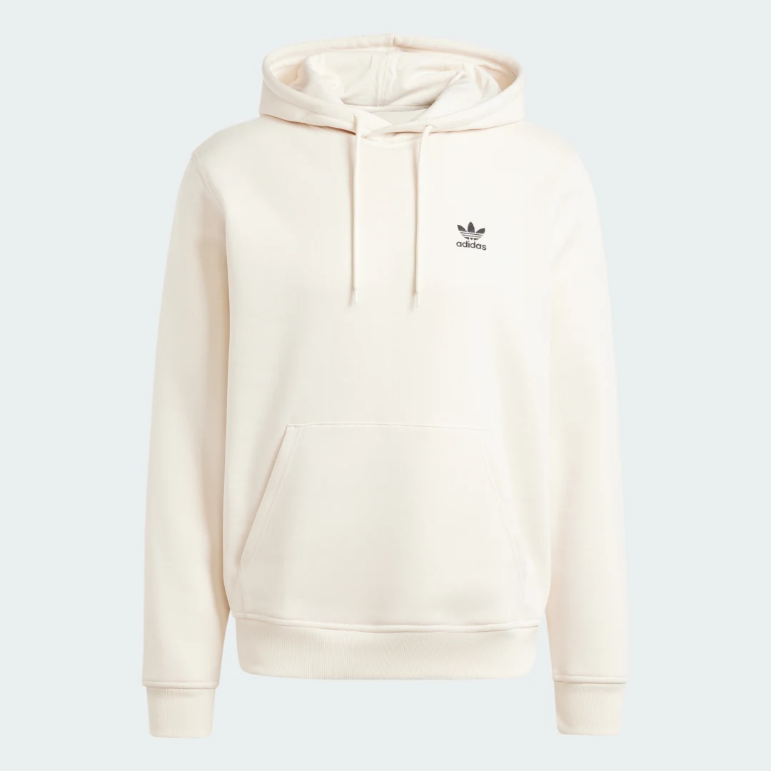 Detalle de Sudadera con capucha Trefoil Essentials de Adidas (Blanco)