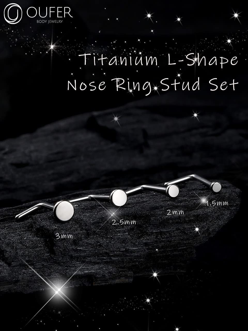 Thumbnail 1 de OUFER Piercing nez Titan 20G 4pcs