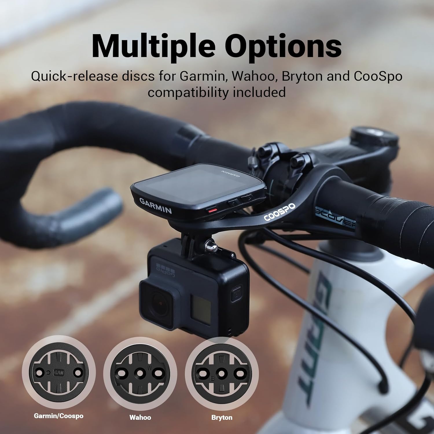 Thumbnail 1 de CooSpo Fahrradcomputer-Halterung mit Schnellspanner – Out-Front-Erweiterung für Garmin, Wahoo, Bryton & CooSpo