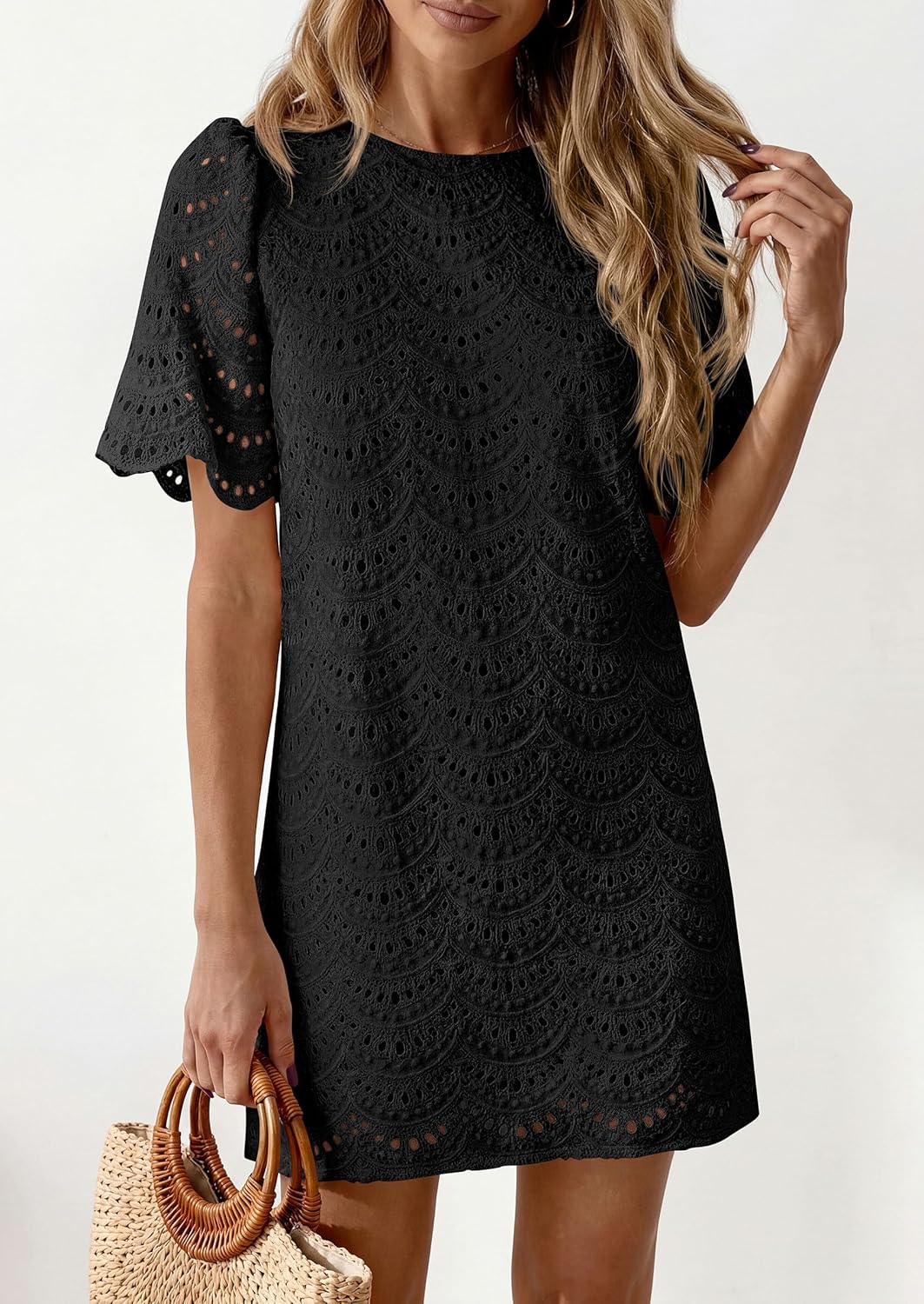 Thumbnail 2 de PRETTYGARDEN Women's 2026 Summer Casual Embroidered Lace Mini Dress