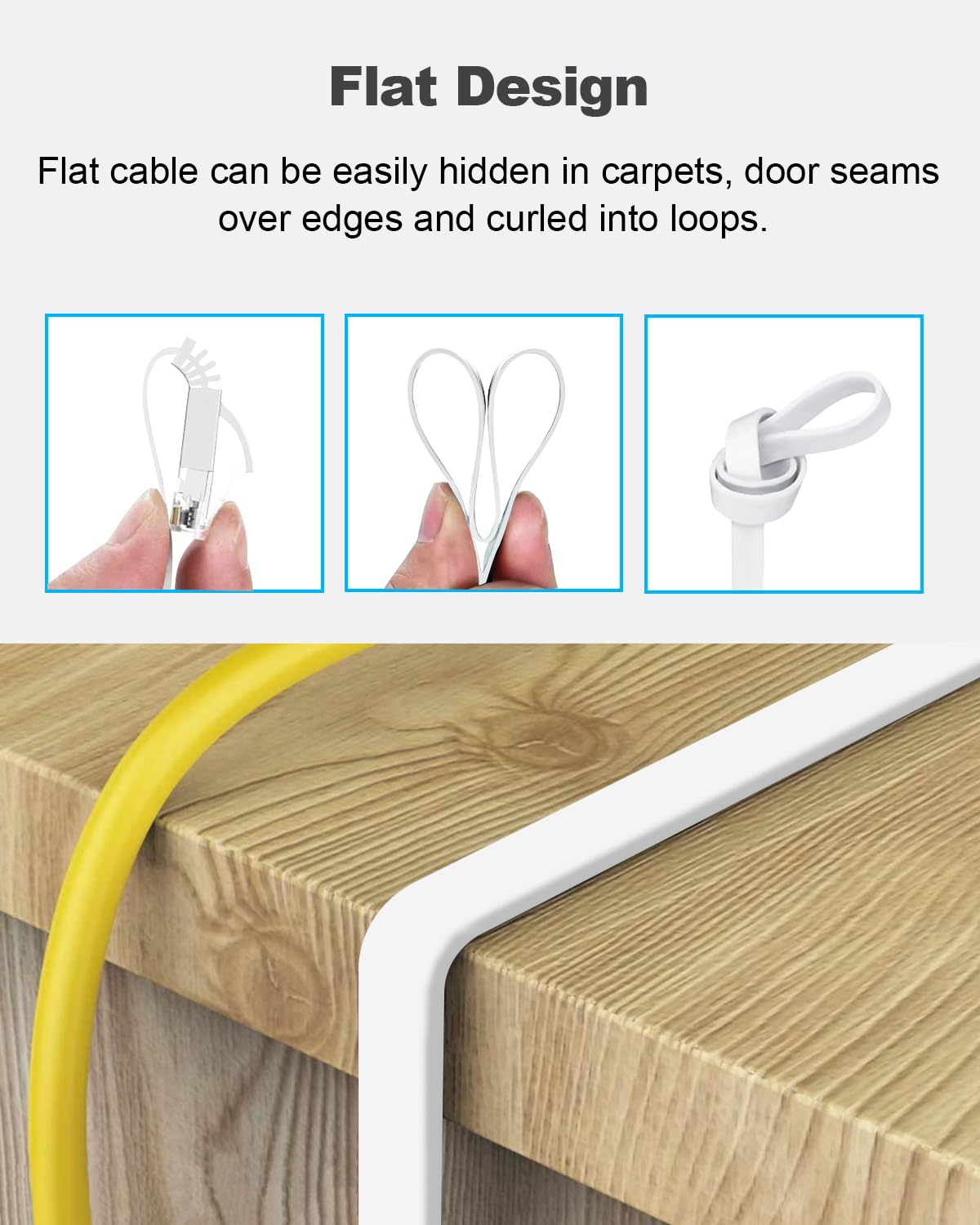 Detalle de Yauhody Cat6 Ethernet Cable 1m 6-Pack