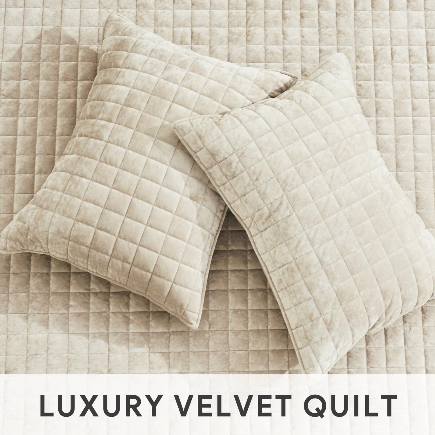 Thumbnail 3 de RECYCO Velvet Quilt Set Queen Ultra Soft