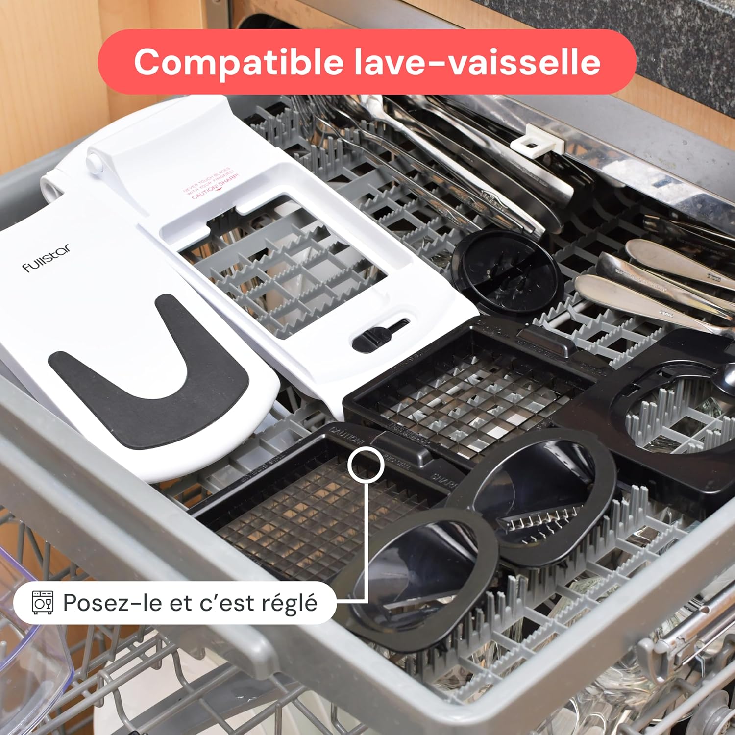 Thumbnail 6 de Fullstar Coupe Légumes Multifonction et Spiraliseur – Hachoir Pro 4-en-1, 1,2 L, Blanc