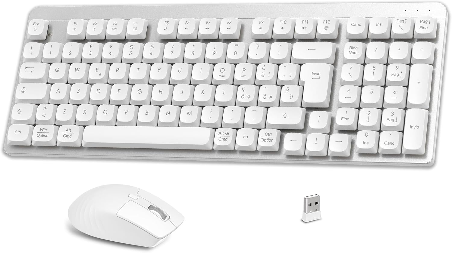 Detalle de LeadsaiL FA98 Combo – bezprzewodowy zestaw klawiatury mechanicznej i myszy, 98 klawiszy