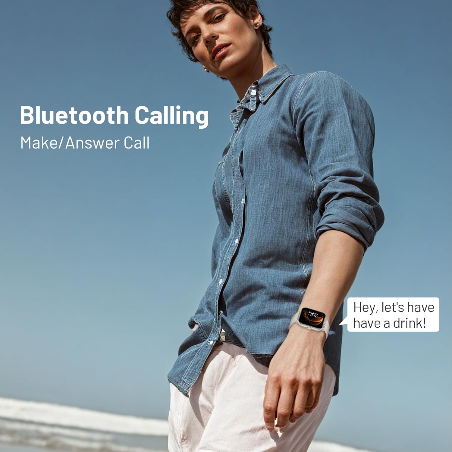 Thumbnail 3 de Smart Watch for Men & Women: 1.83" HD Touchscreen, 123+ Sports, Bluetooth Calling, IP67 Waterproof