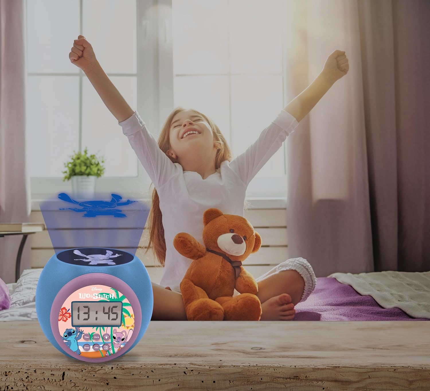 Thumbnail 5 de LEXIBOOK RL977DLXB Disney Stitch Projector Alarm Clock with Night Light