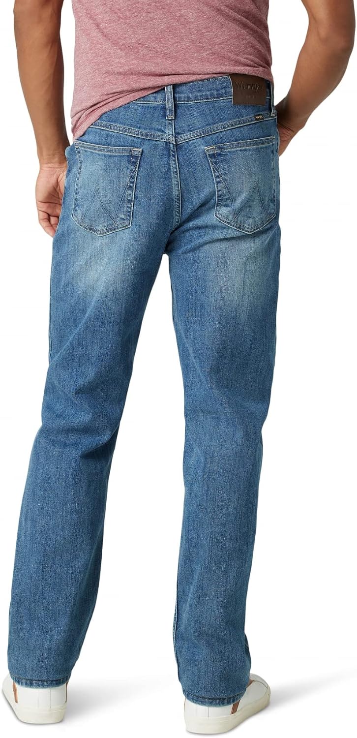 Detalle de Wrangler Jean Coupe Droite Extensible pour Homme — Confort et allure intemporelle
