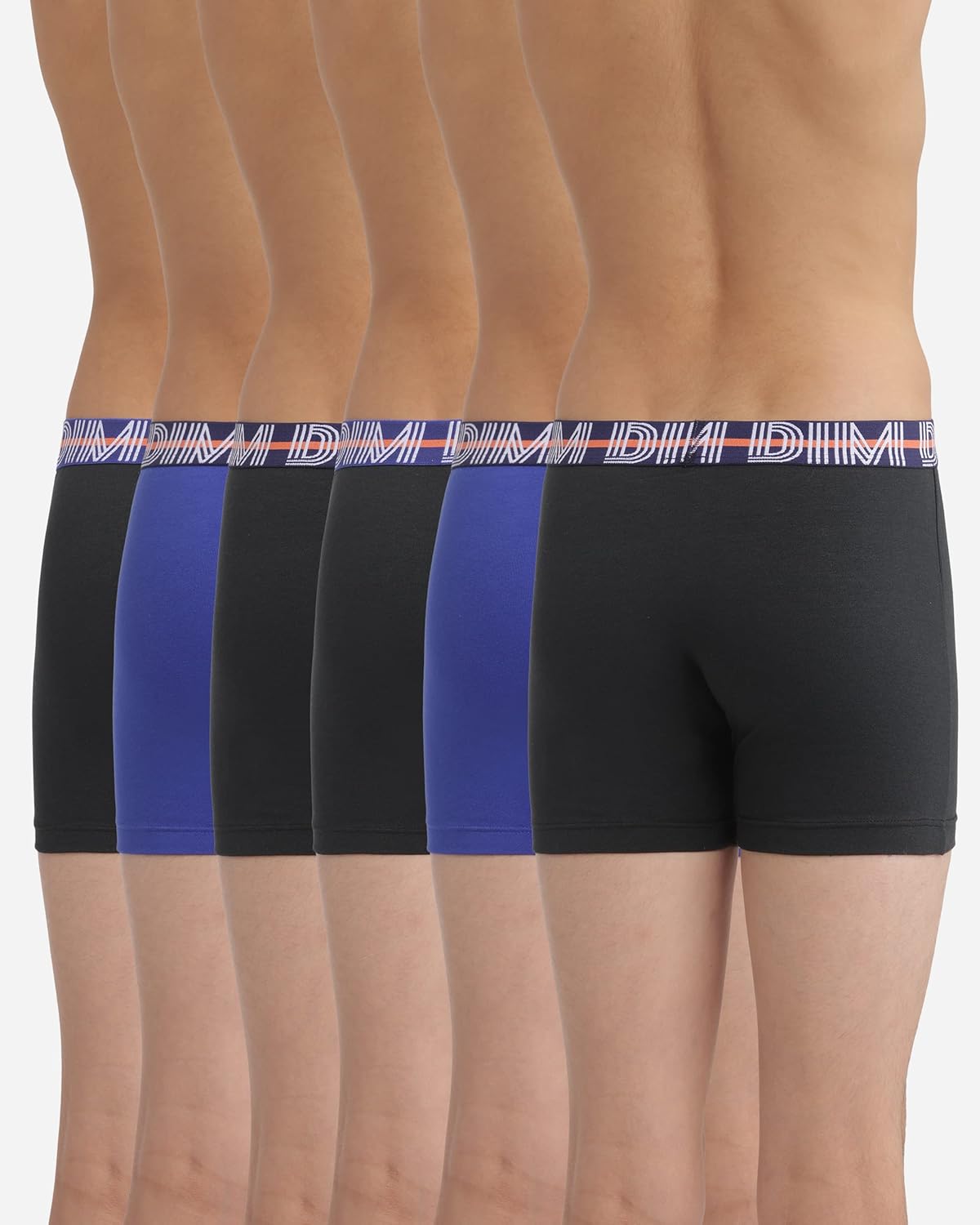 Thumbnail 1 de Lot de 6 boxers garçon EcoDIM Coton Stretch DIM – ceinture logo, coupe courte